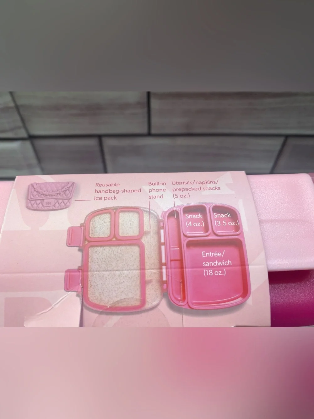 Paris Hilton ❤️Bento style Lunch Box WITH REUSABLE ICE PACK New